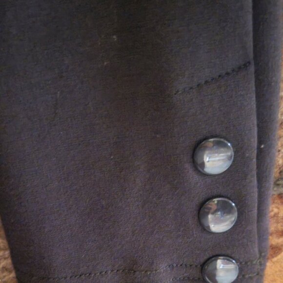 Women's Brown Dual Fabric - Open Draped Front Light Jacket - Picture 2 of 7